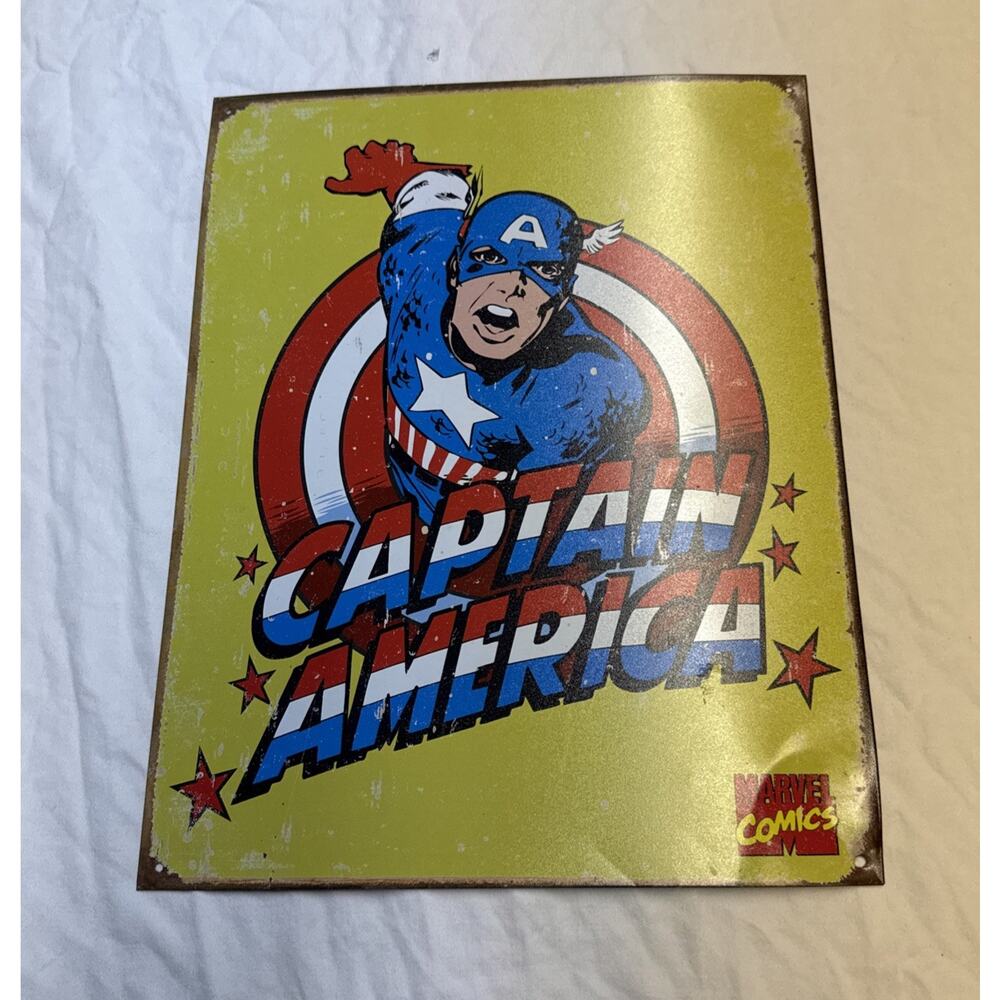 2007 Captain America Retro Metal Sign Marvel Characters Ing Marvel Comics